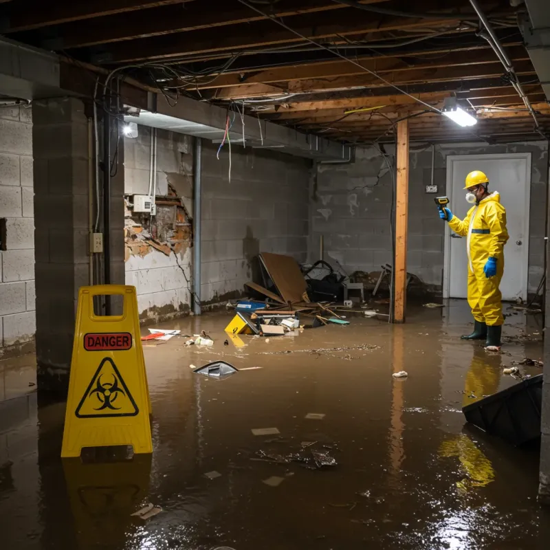Flooded Basement Electrical Hazard in Tallmadge, OH Property